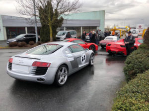 AVEYRON TOUR 2018 FERRARI AUDI R8 JAGUAR TYPE E CAB