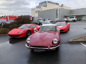 AVEYRON TOUR 2018 FERRARI AUDI R8 JAGUAR TYPE E CAB