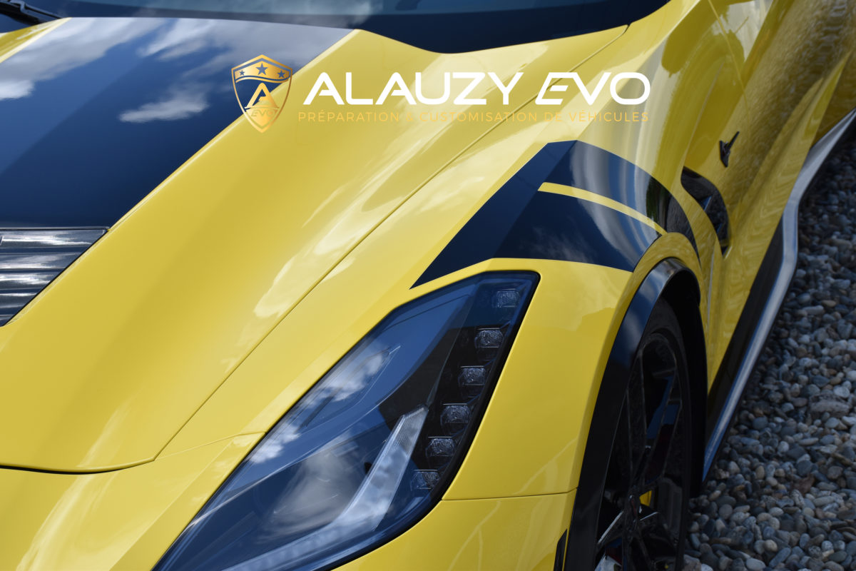 CORVETTE STINGRAY C7 COVERING FILM DE PROTECTION ALAUZY EVO TOULOUSE WRAPPING PERSONNALISATION